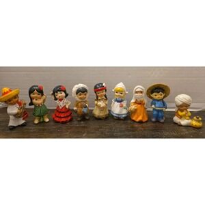 Vintage Ceramic International Children of the World Figurines Lot of 9